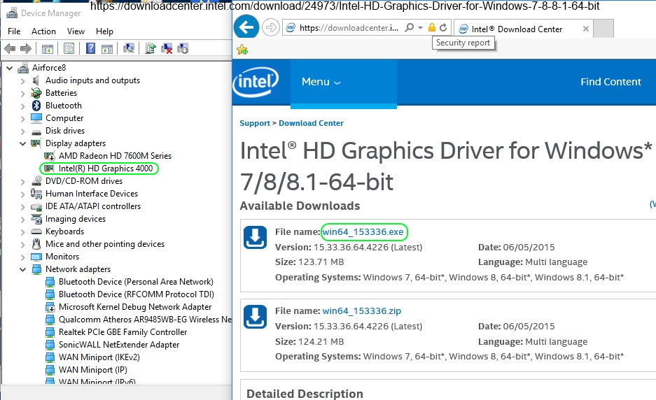microsoft windows 10 home 64 bit intel hd graphics driver